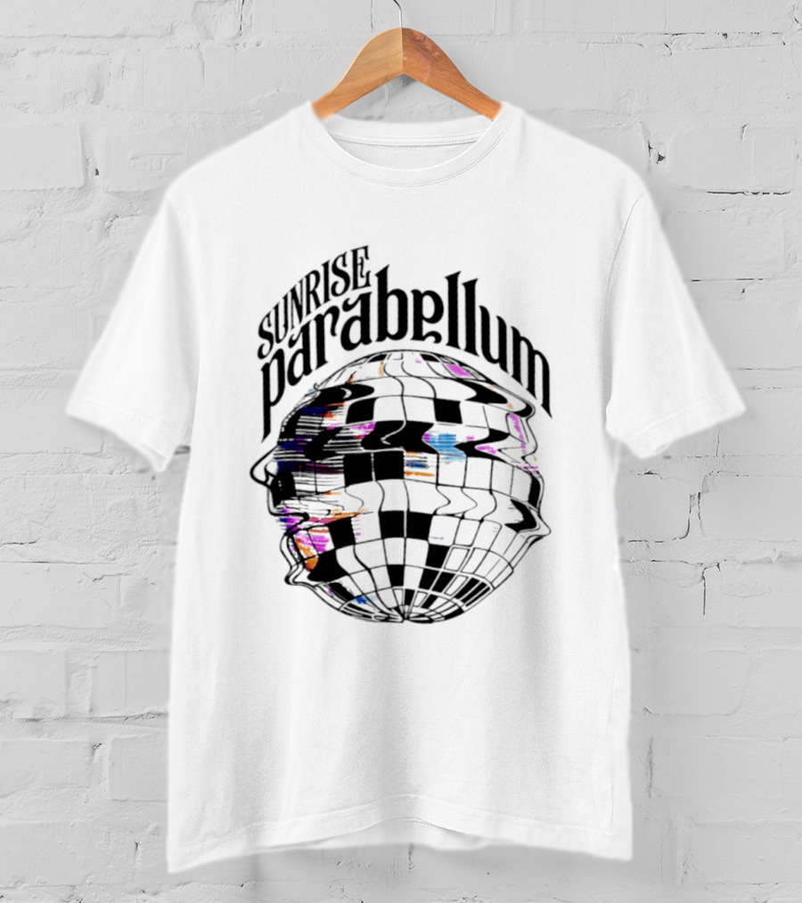 Sunrise Parabellum Glitch Disco Ball Retro Psychedelic Aesthetic T-Shirt