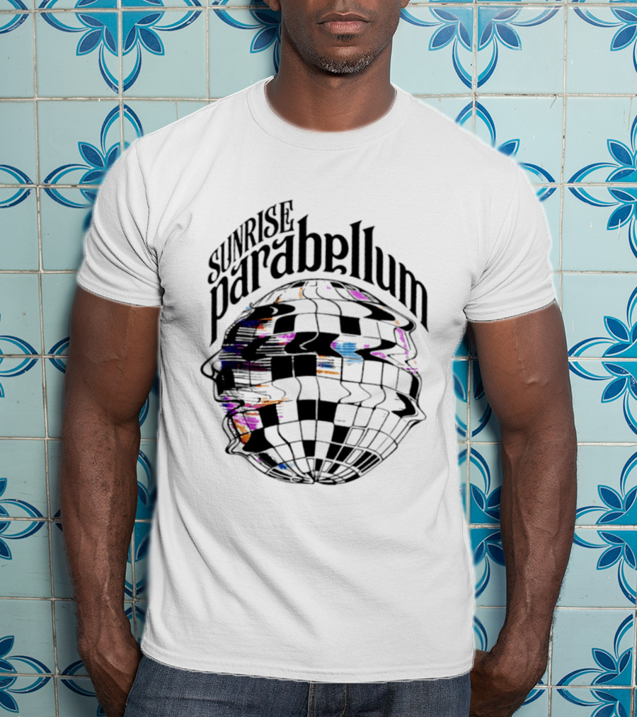Sunrise Parabellum Glitch Disco Ball Retro Psychedelic Aesthetic T-Shirt