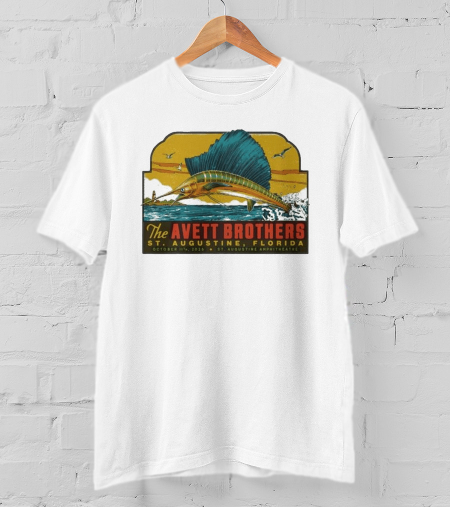 The Avett Brothers St. Augustine Florida October 11 2026 Amphitheatre Tour T-Shirt