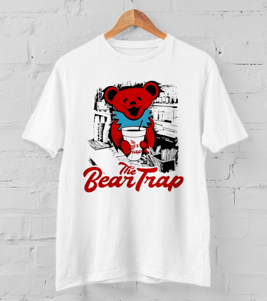 The Bear Trap Grateful Dead Dancing Bear Vintage Barista Vibes T-Shirt