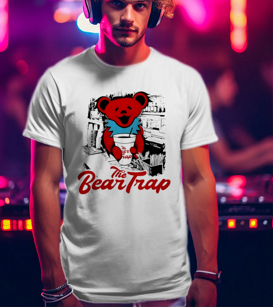The Bear Trap Grateful Dead Dancing Bear Vintage Barista Vibes T-Shirt