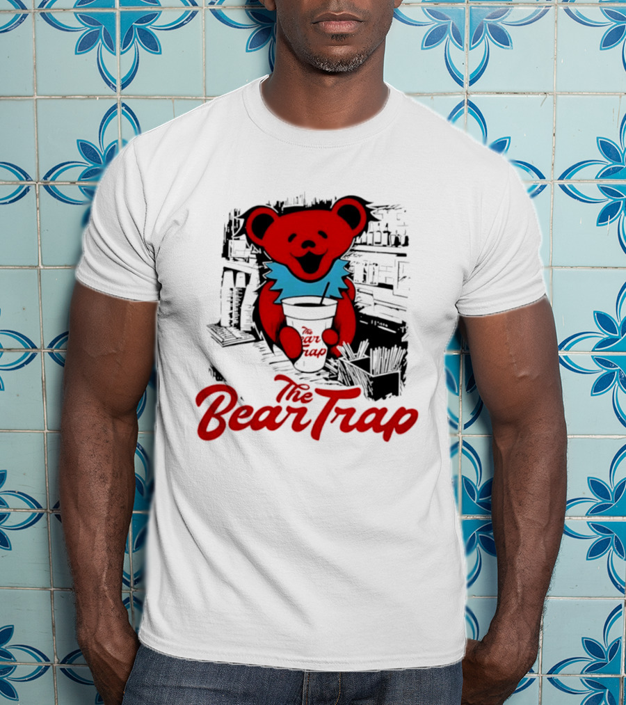 The Bear Trap Grateful Dead Dancing Bear Vintage Barista Vibes T-Shirt