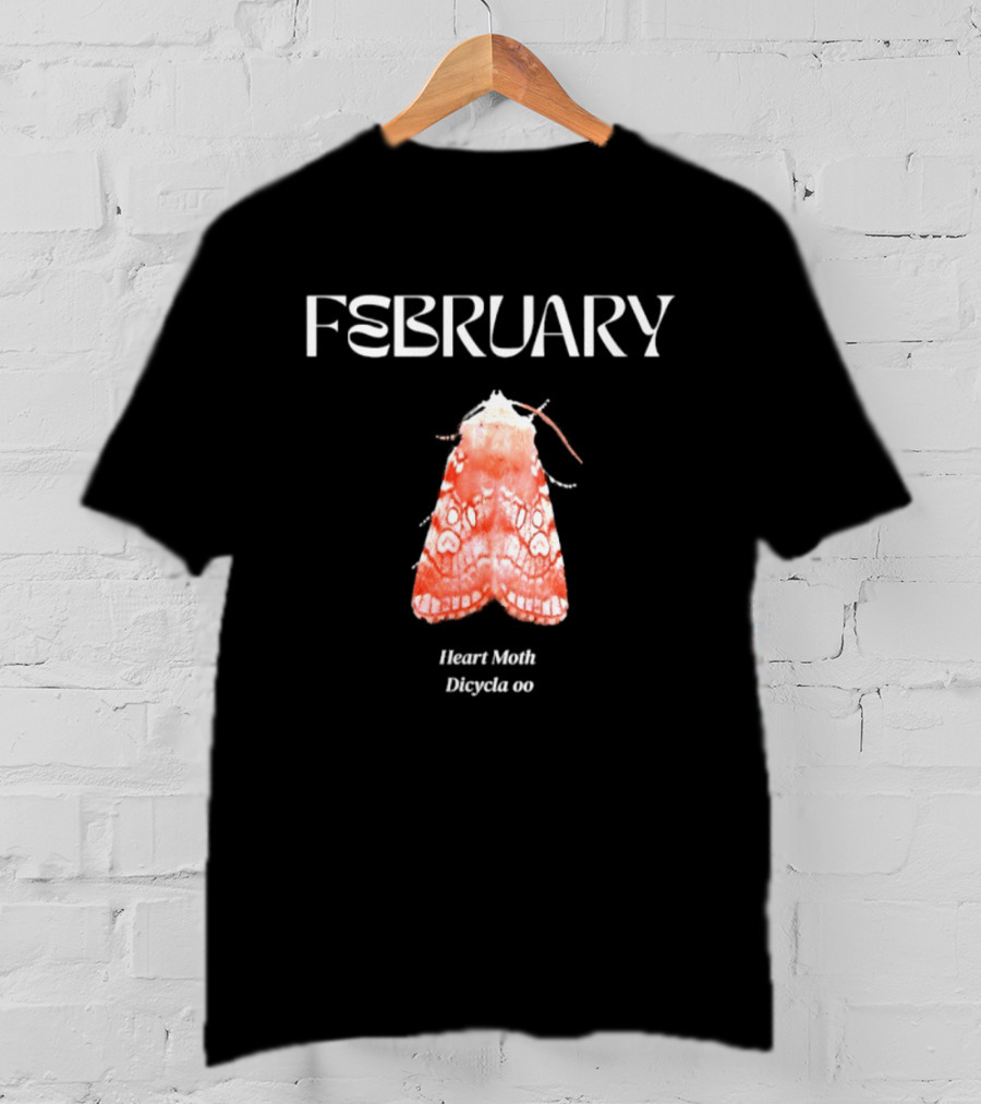 February Heart Moth Dicycla Oo Butterfly Entomology T-Shirt