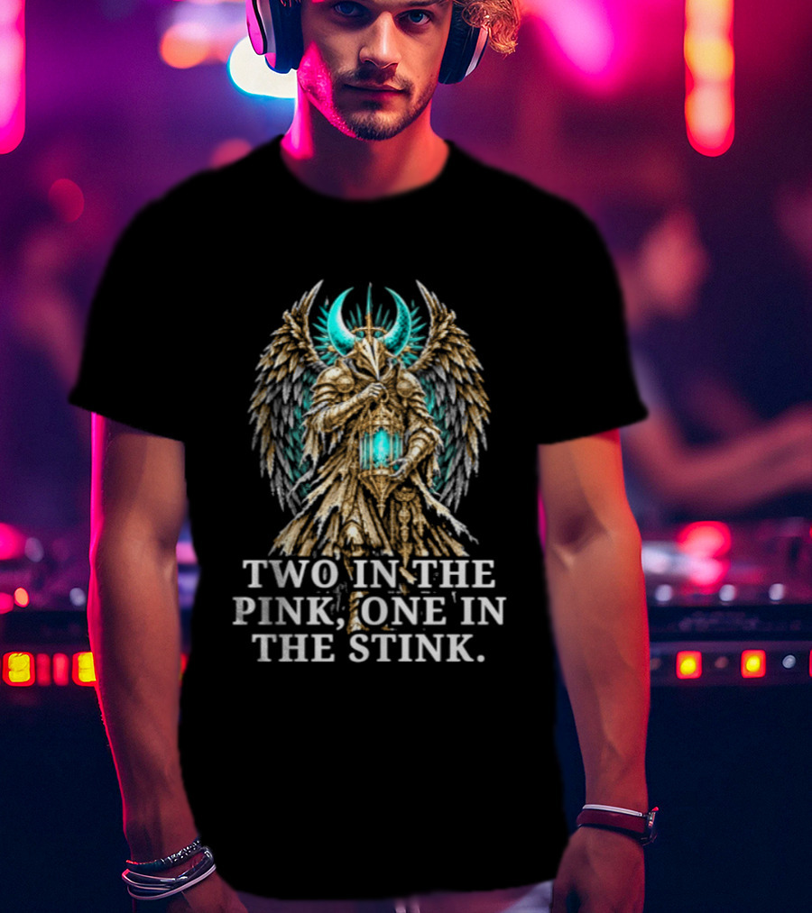Wylder Two In The Pink One In The Stink Angel Warrior With Blue Axe T-Shirt