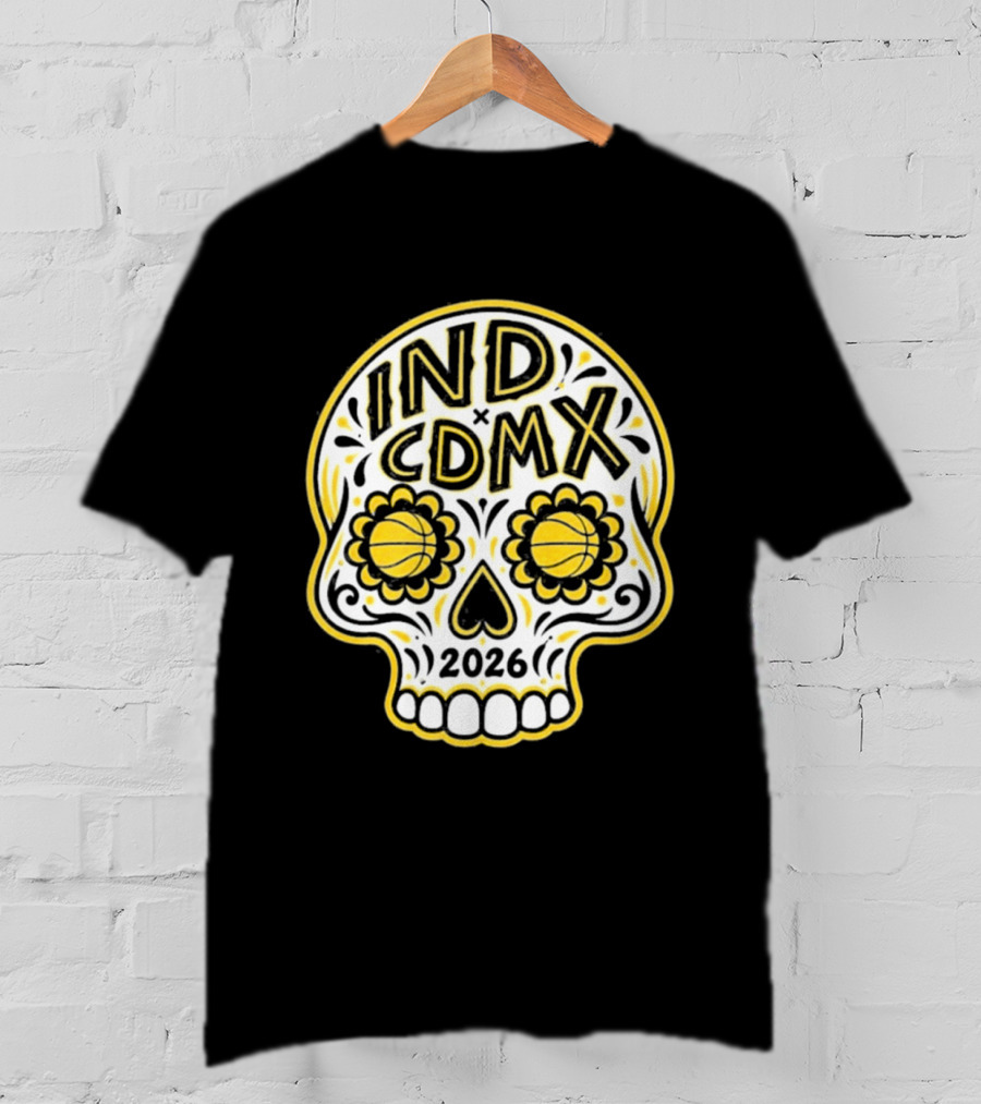 IND CDMX 2026 Basketball Skull Motif T-Shirt