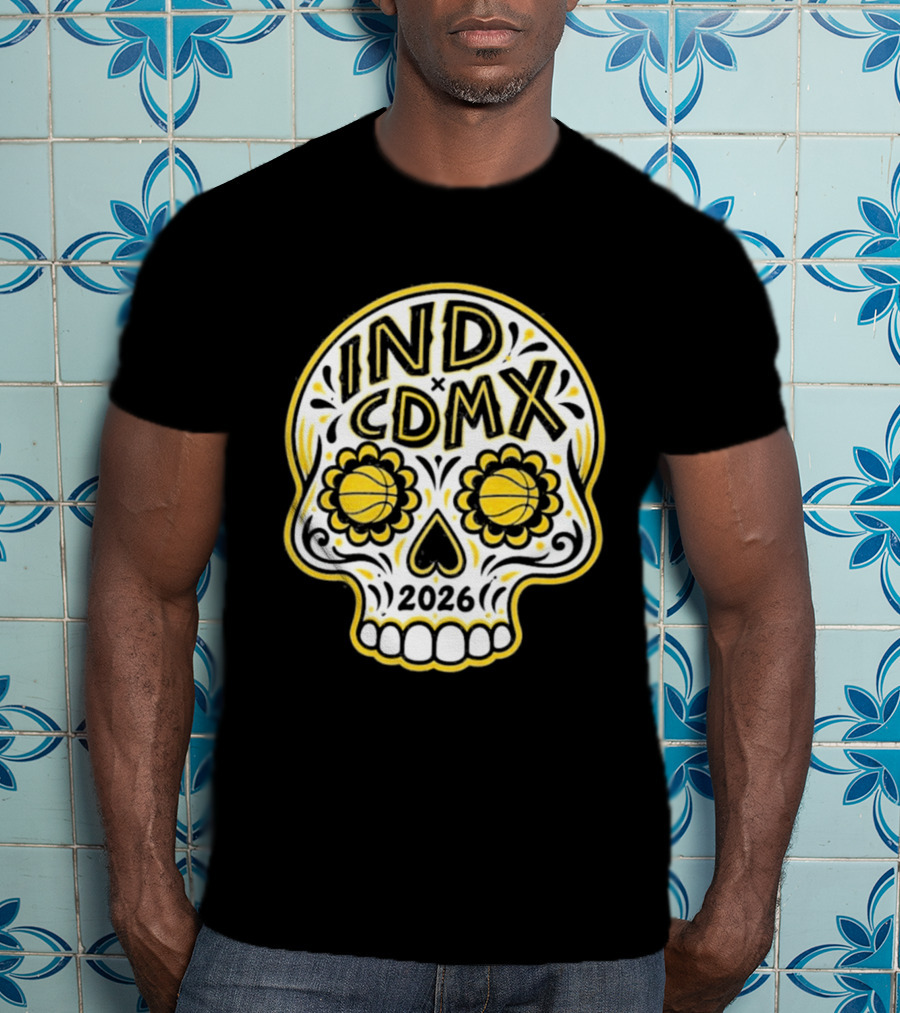 IND CDMX 2026 Basketball Skull Motif T-Shirt