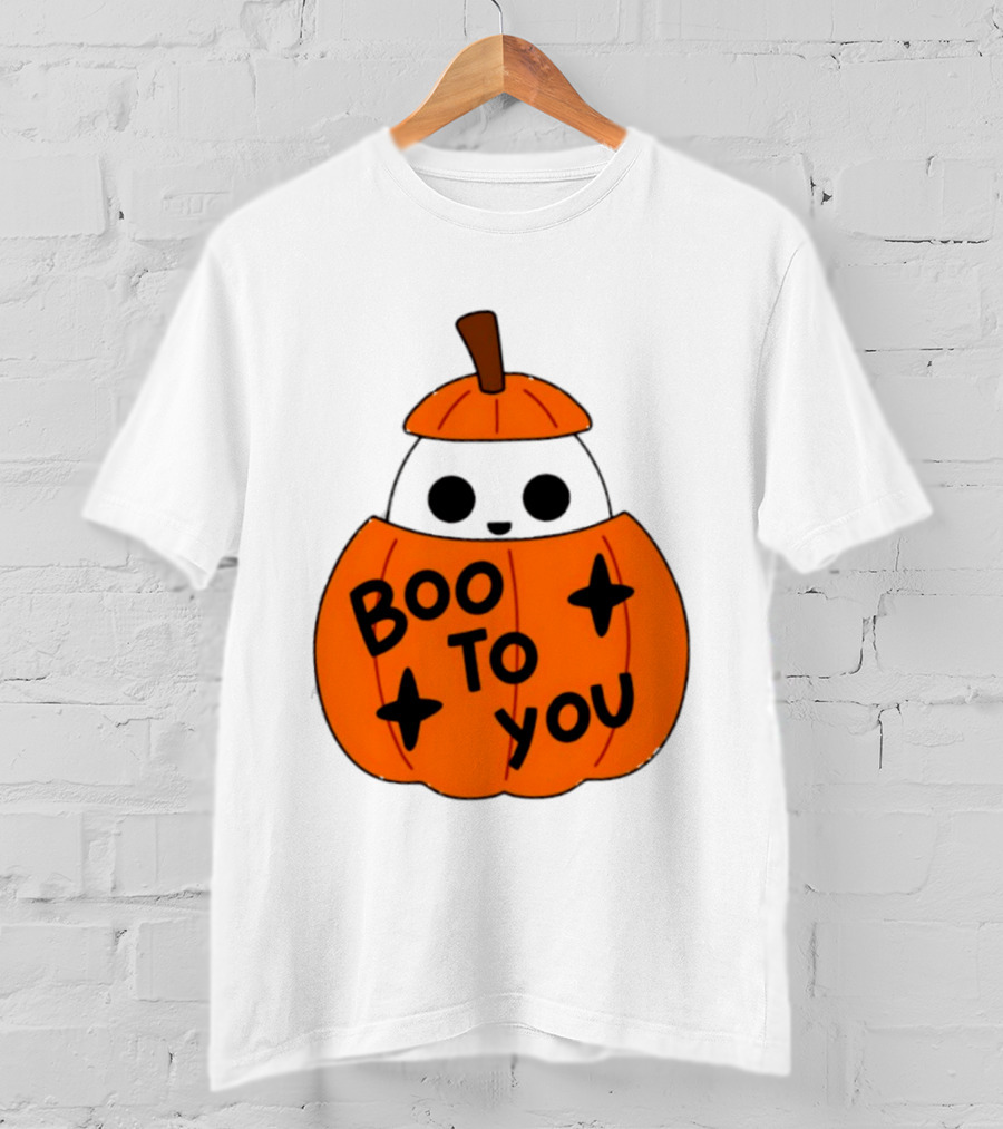 Boo To You 2026 Halloween Ghost In Pumpkin T-Shirt