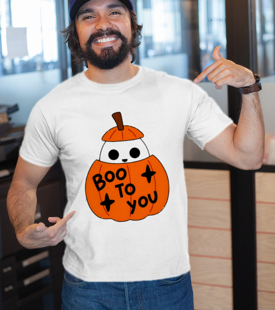 Boo To You 2026 Halloween Ghost In Pumpkin T-Shirt