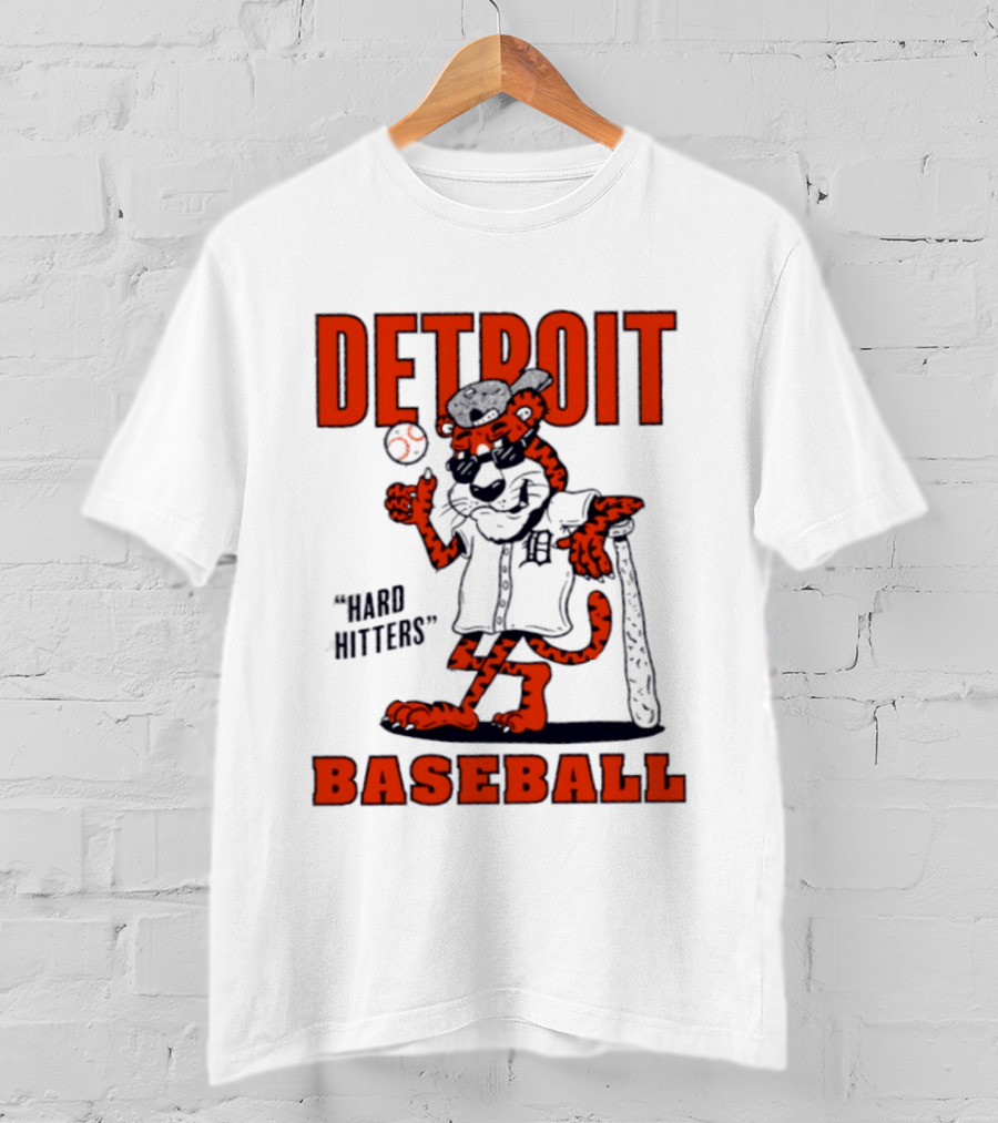 Detroit Baseball Hard Hitters Tiger MLB T-Shirt