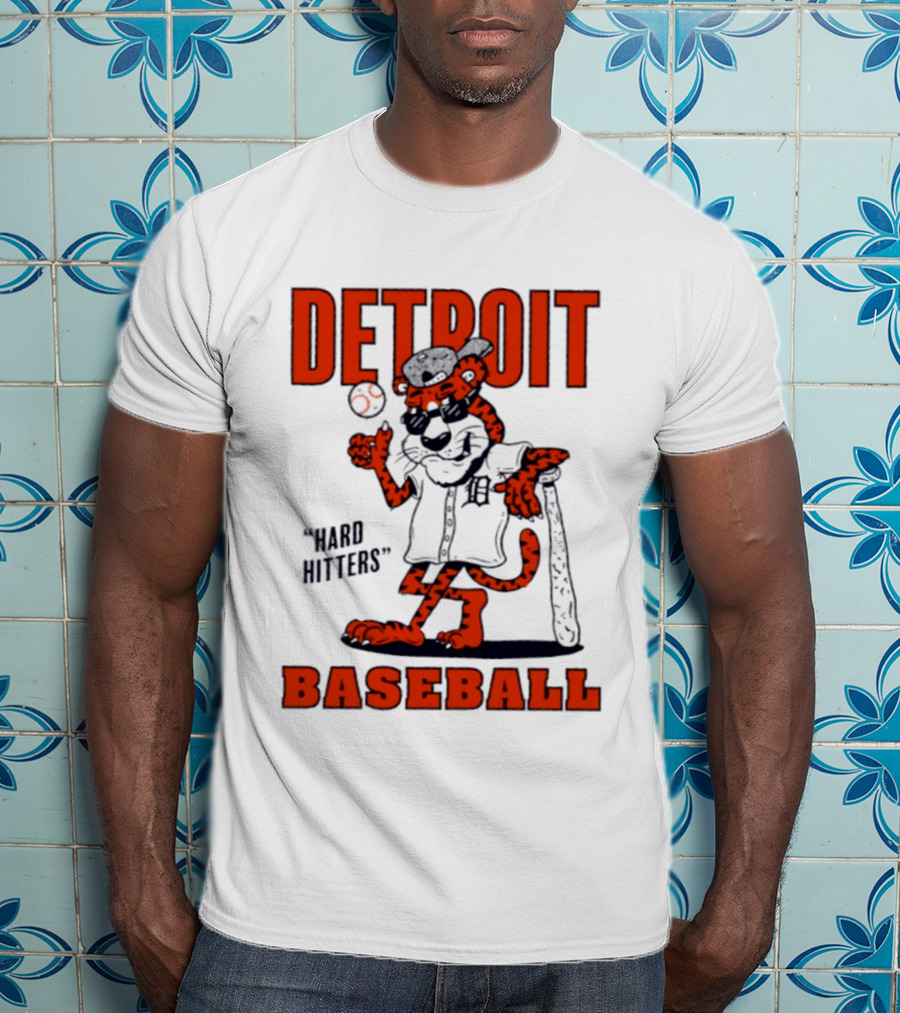 Detroit Baseball Hard Hitters Tiger MLB T-Shirt