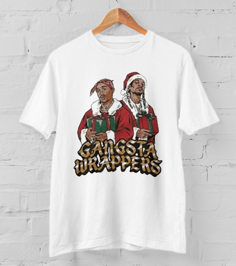 Gangsta Wrappers Christmas Hip Hop Santa T-Shirt