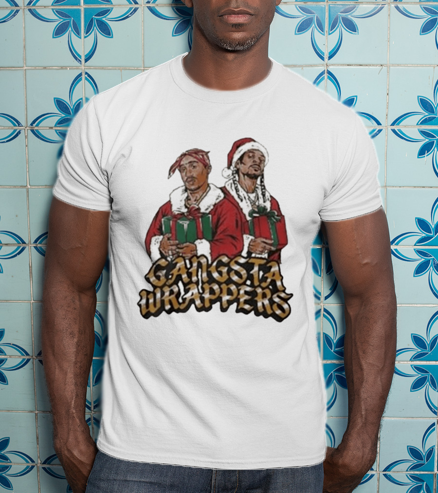 Gangsta Wrappers Christmas Hip Hop Santa T-Shirt