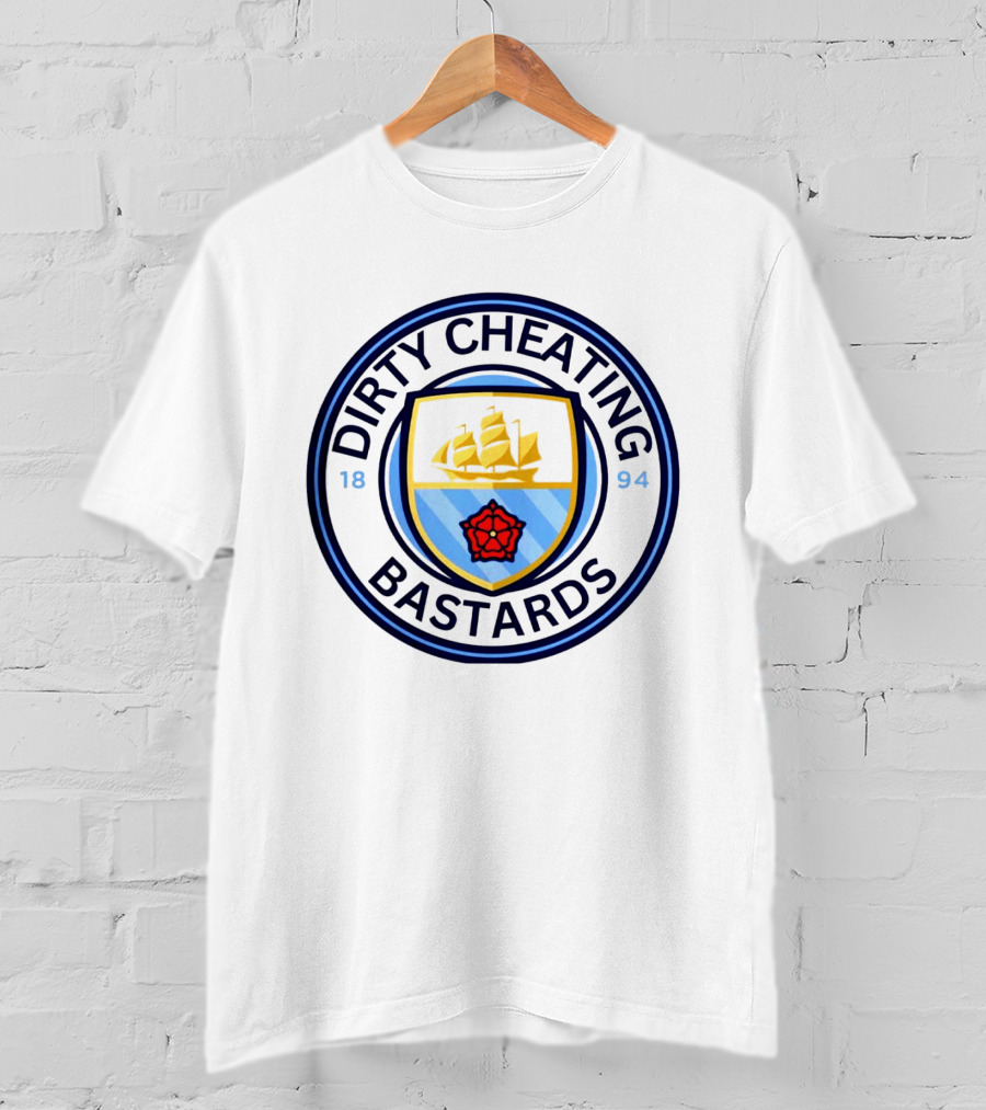 Mancheater City Dirty Cheating Bastards Parody Logo 1894 T-Shirt