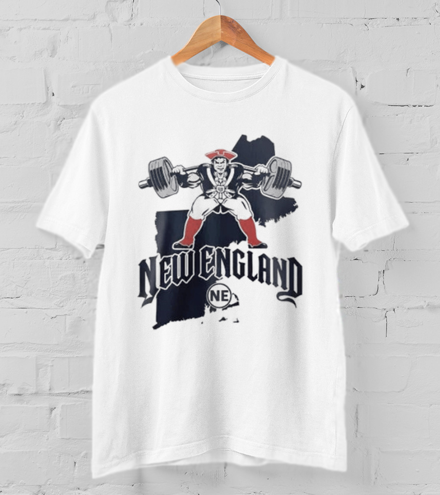 New England Patriots Warrior Map 2026 White NFL NE T-Shirt