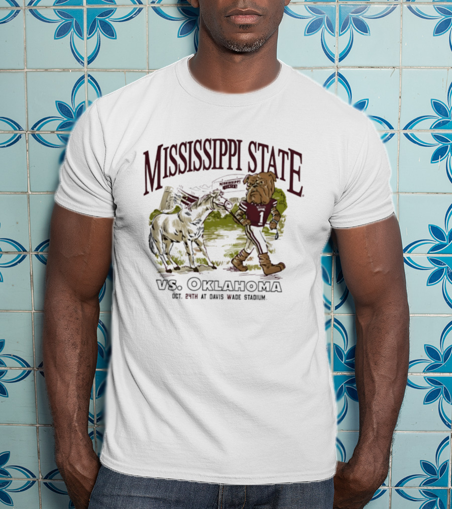Mississippi State Vs Oklahoma 2026 Game Day At Davis Wade Stadium T-Shirt