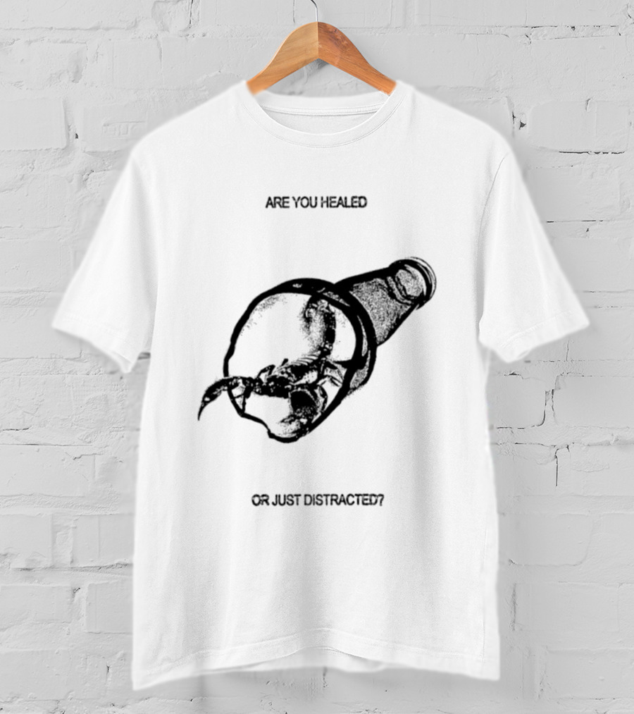 Scorpion Are You Healed Or Just Distracted Bottle Image T-Shirt