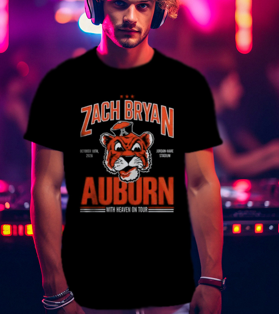 Zach Bryan Auburn Tigers 2026 Tour Event T-Shirt