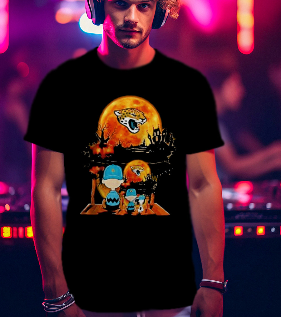 Jacksonville Jaguars Peanuts Halloween Classic Football T-Shirt