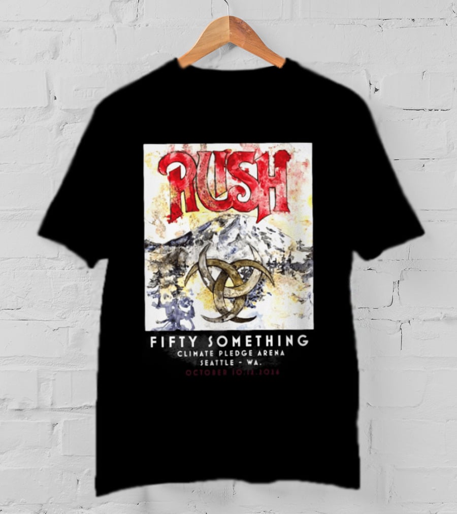 Rush Fifty Something Tour October 10th And 12th 2026 Climate Pledge Arena Seattle Washington T-Shirt