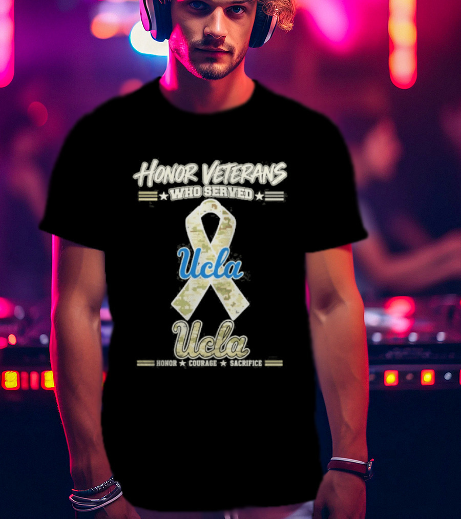 UCLA Bruins Honor Veterans Camo Ribbon Veterans Day T-Shirt