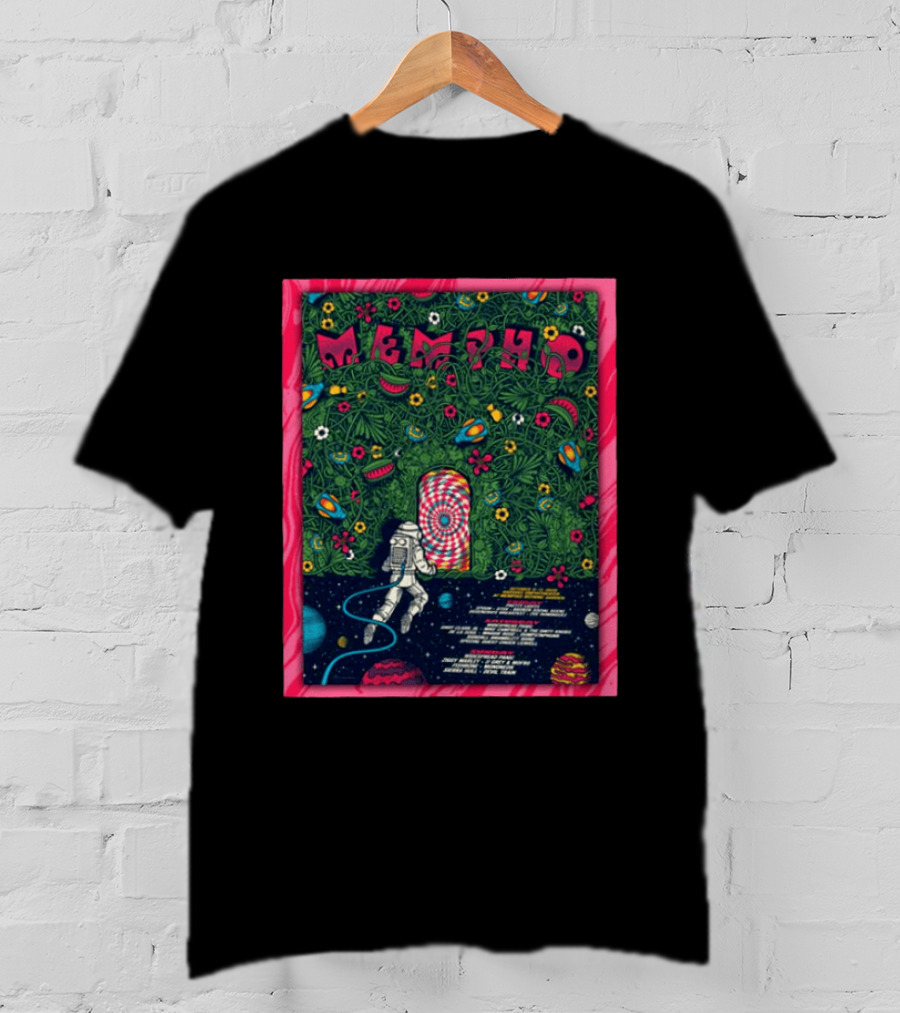 Mempho Festival 2026 October 9 10 Radians Amphitheater Memphis Botanic Garden Astronaut Cosmic Floral T-Shirt