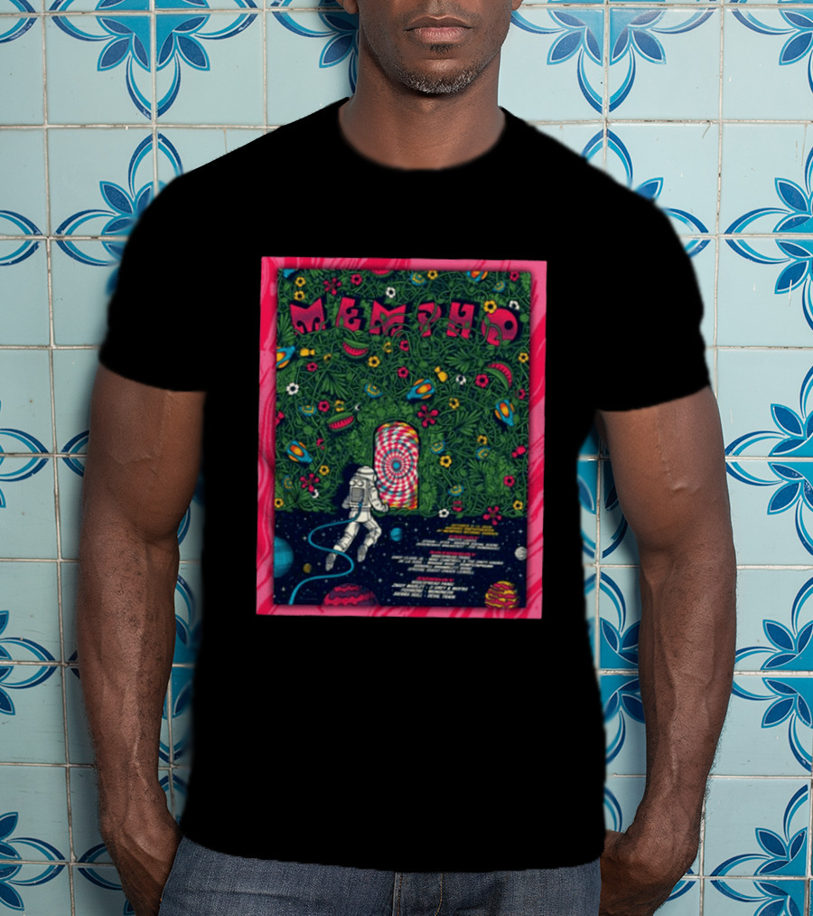 Mempho Festival 2026 October 9 10 Radians Amphitheater Memphis Botanic Garden Astronaut Cosmic Floral T-Shirt