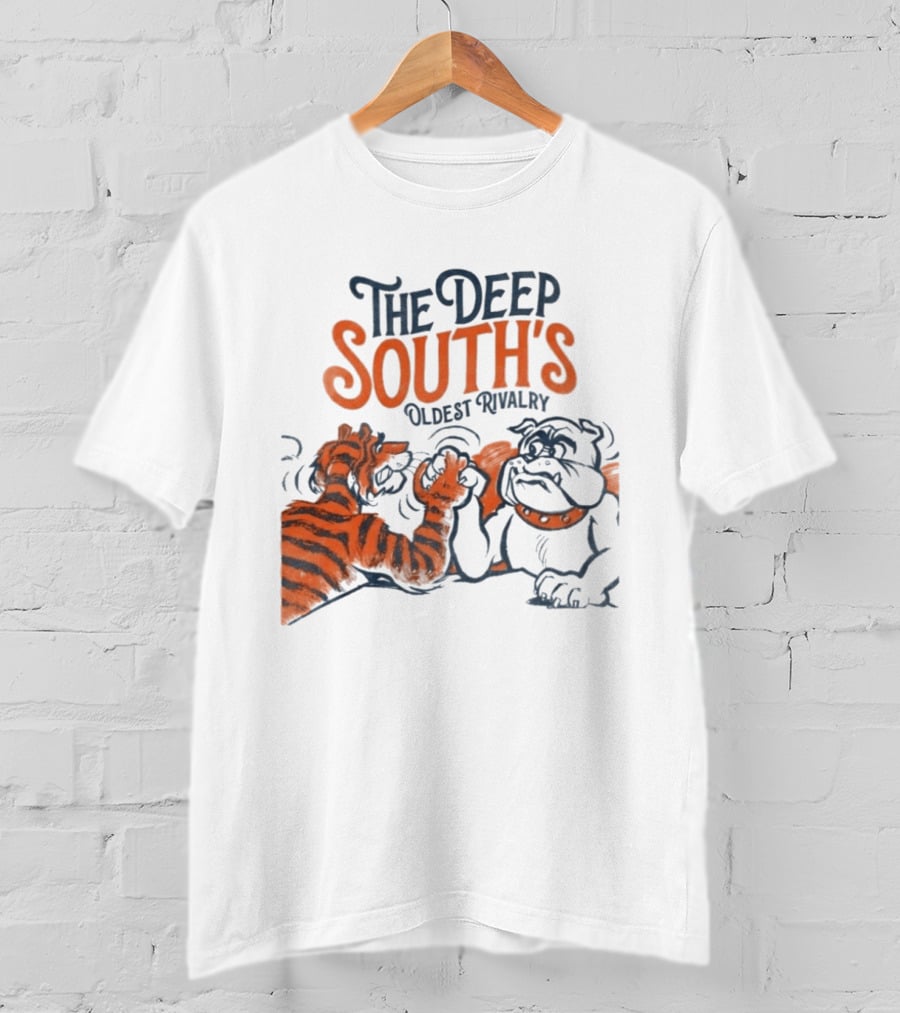 The Deep South's Oldest Rivalry Tiger Vs Bulldog T-Shirt
