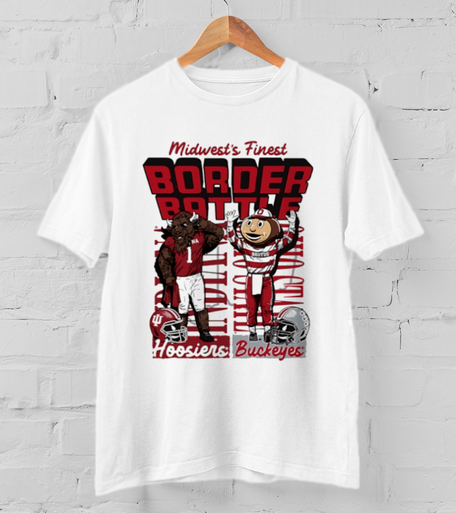 Midwest's Finest Indiana Hoosiers Vs Ohio State Buckeyes 2026 Border Battle T-Shirt