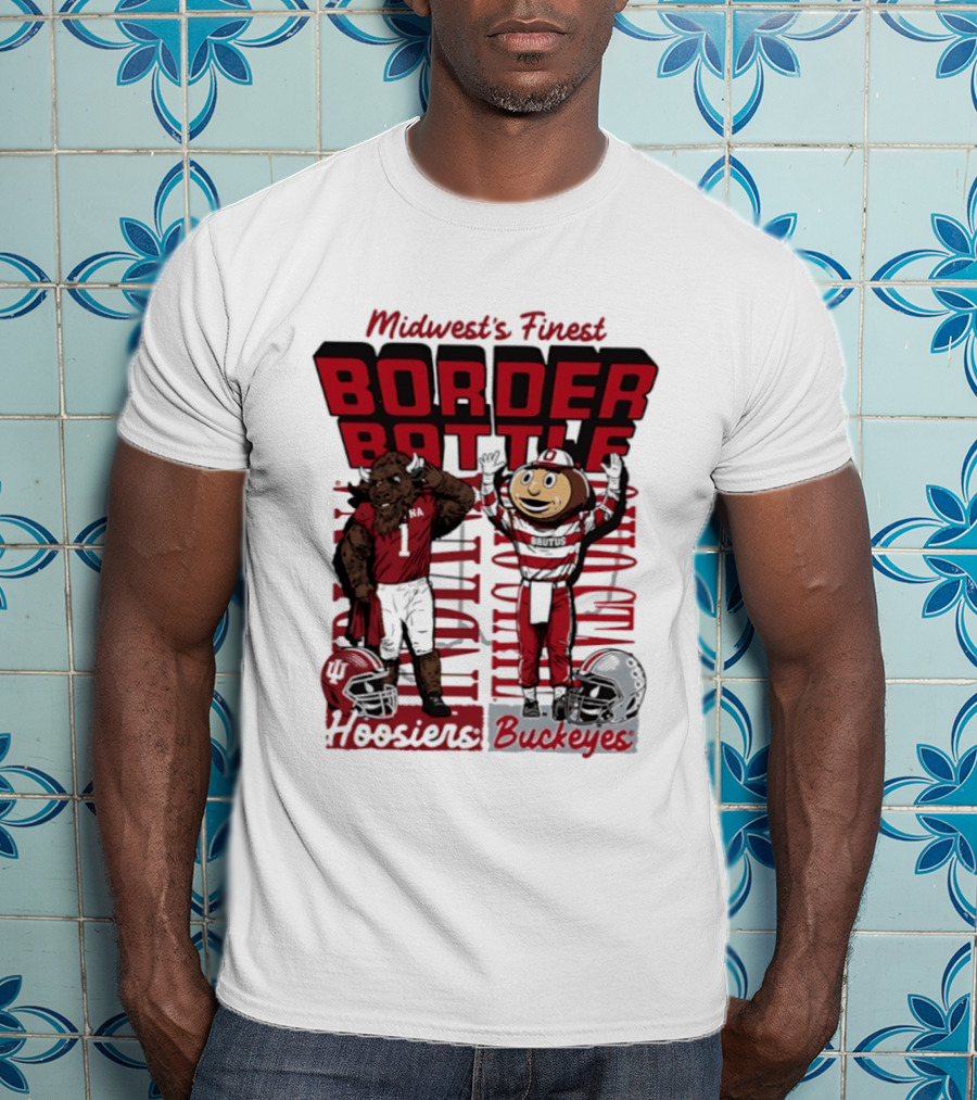 Midwest's Finest Indiana Hoosiers Vs Ohio State Buckeyes 2026 Border Battle T-Shirt