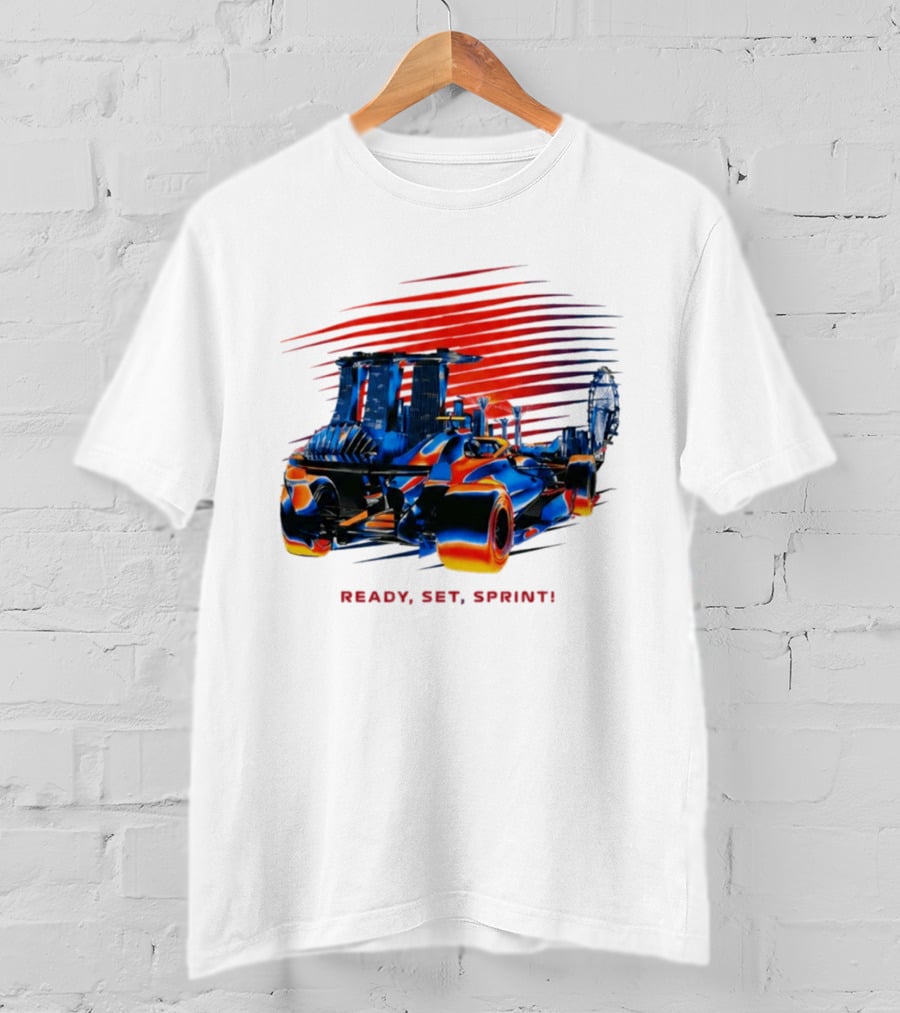 Singapore F1 Grand Prix Ready Set Sprint Racecar T-Shirt