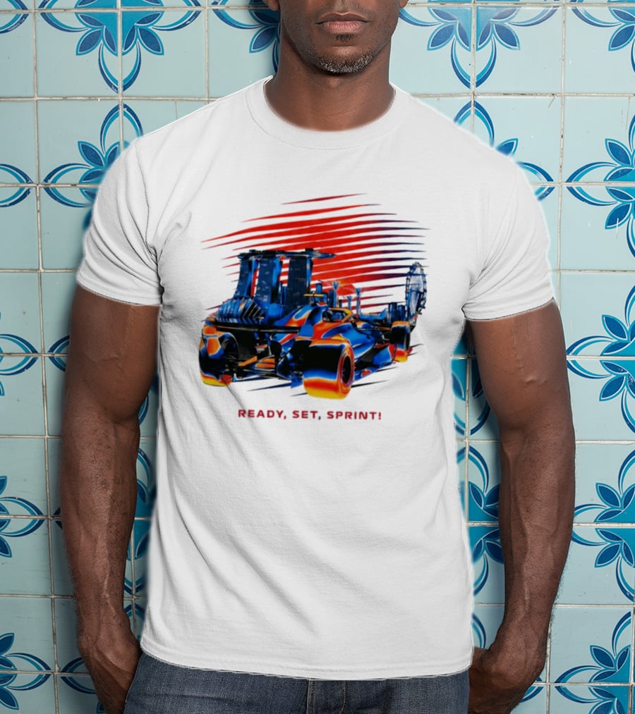 Singapore F1 Grand Prix Ready Set Sprint Racecar T-Shirt