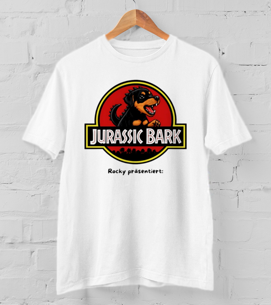 Jurassic Bark Rocky Prasentiert Dinosaur Dog T-Shirt