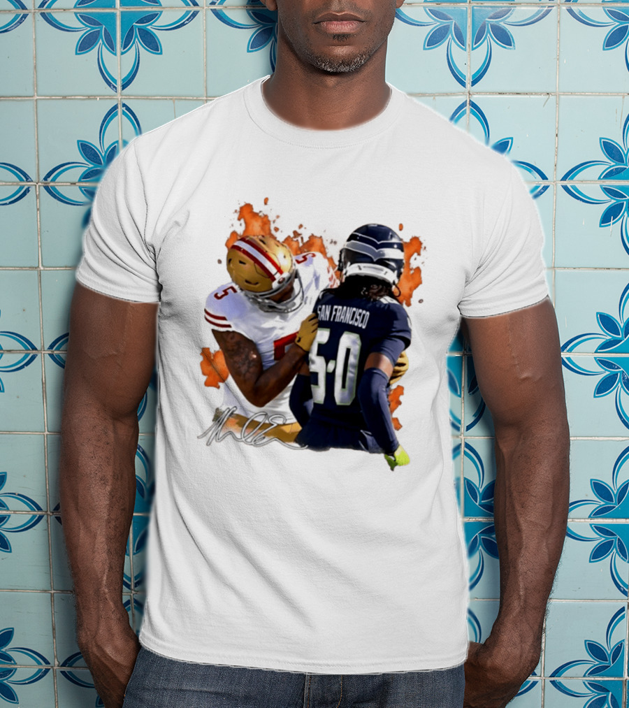Mike Evans San Francisco 49ers Clash With Seattle Rival In Fiery Showdown T-Shirt