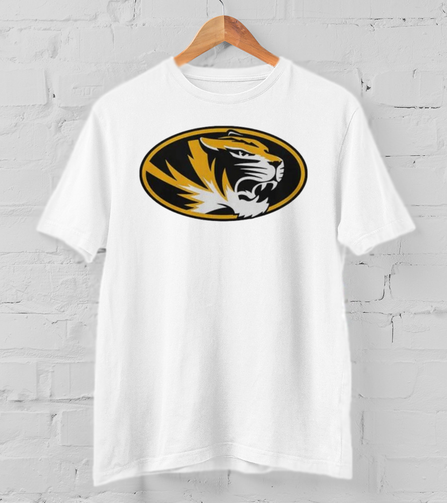 Missouri Tigers Mizzou NCAA 2026 White Tigers Oval T-Shirt