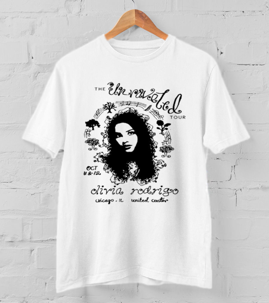 The Unraveled Tour Olivia Rodrigo Oct 12 2026 Chicago IL United Center T-Shirt