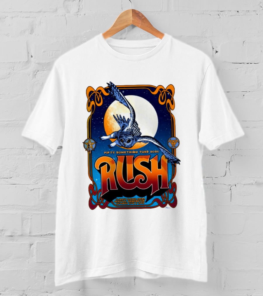 Rush Fifty Something Tour 2026 Owl Moon Climate Pledge Arena October Seattle T-Shirt