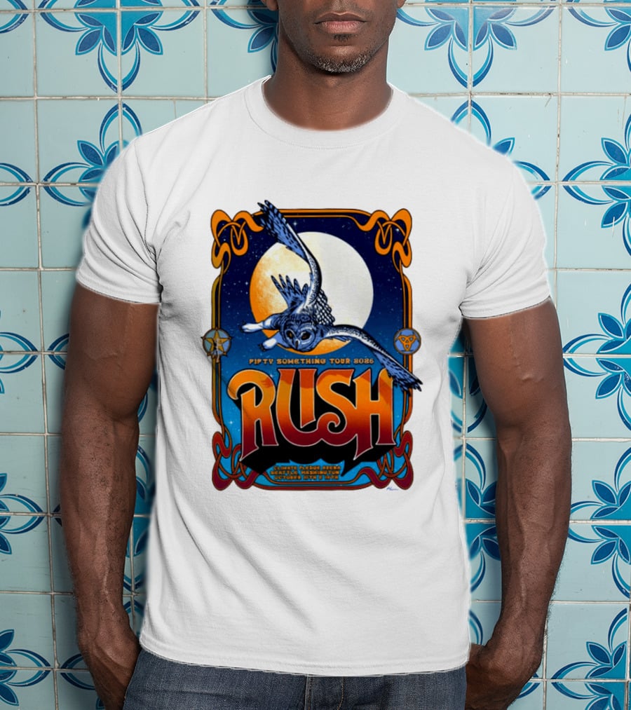 Rush Fifty Something Tour 2026 Owl Moon Climate Pledge Arena October Seattle T-Shirt
