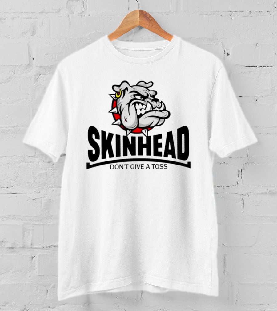 Skinhead Don't Give A Toss Bulldog Punk T-Shirt