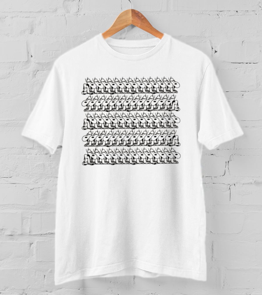 Snoopy Repeating Pattern Peanuts Cartoon Dog T-Shirt