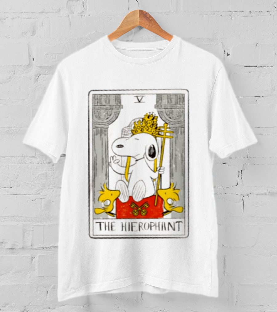 Snoopy Tarot Card The Hierophant Peanuts Charles Schulz T-Shirt