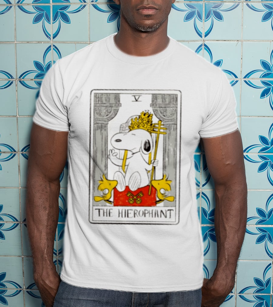 Snoopy Tarot Card The Hierophant Peanuts Charles Schulz T-Shirt