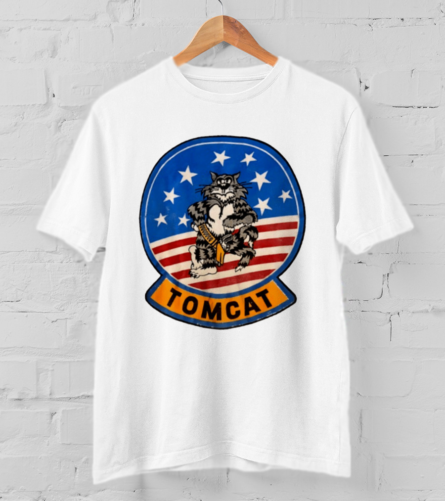 Tomcat 1987 JRS Enterprises Stars And Stripes Cat T-Shirt