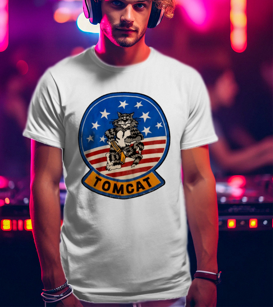 Tomcat 1987 JRS Enterprises Stars And Stripes Cat T-Shirt