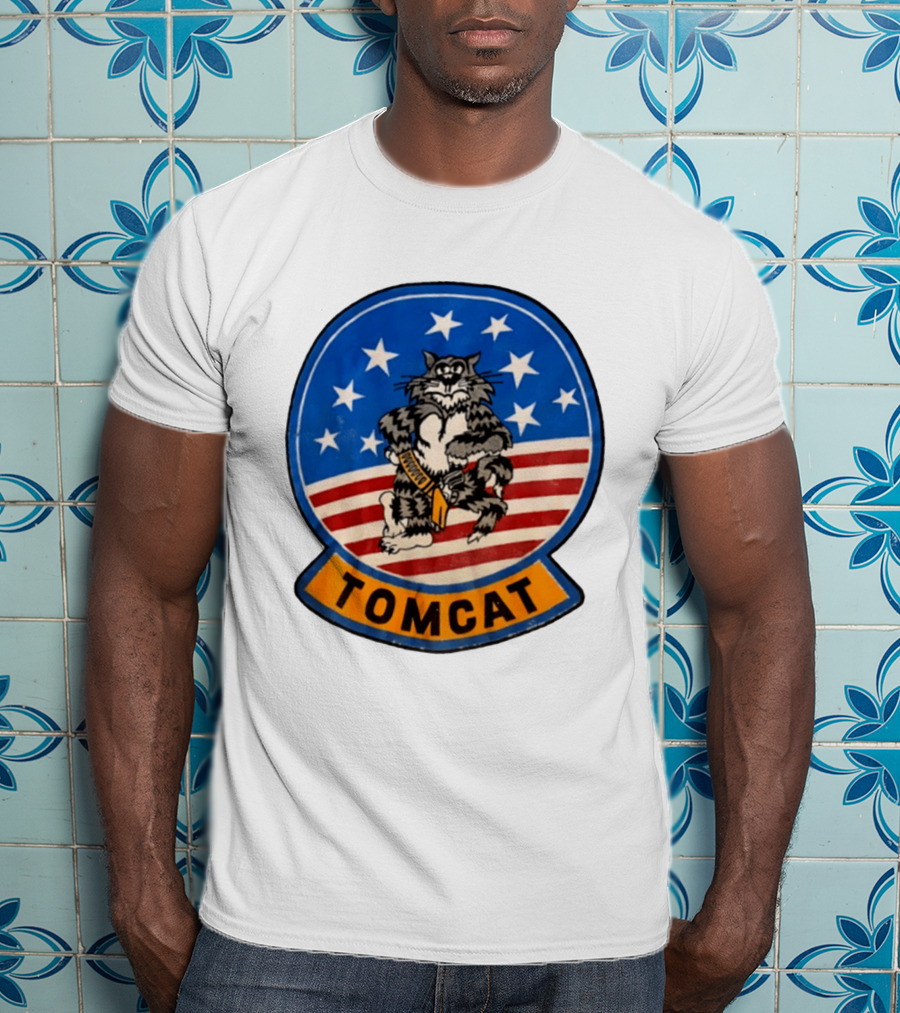 Tomcat 1987 JRS Enterprises Stars And Stripes Cat T-Shirt