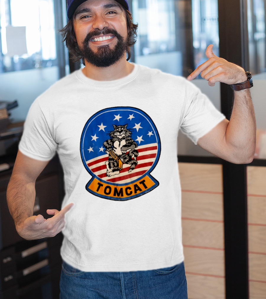 Tomcat 1987 JRS Enterprises Stars And Stripes Cat T-Shirt