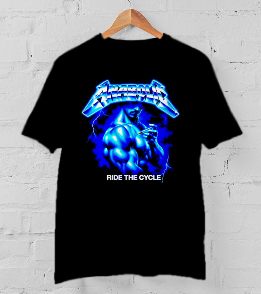 Anabolic Ride The Cycle Bodybuilding Gym Power Muscle Lightning Bodybuilder T-Shirt