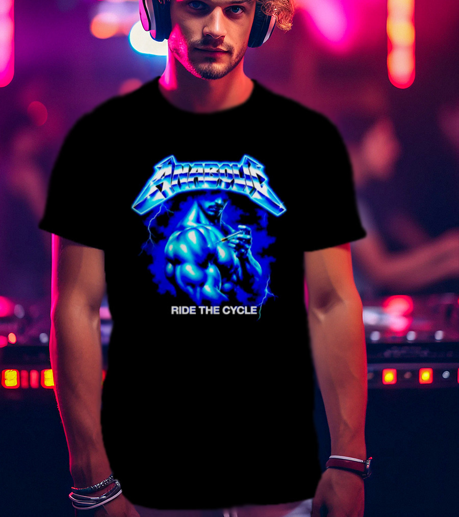 Anabolic Ride The Cycle Bodybuilding Gym Power Muscle Lightning Bodybuilder T-Shirt