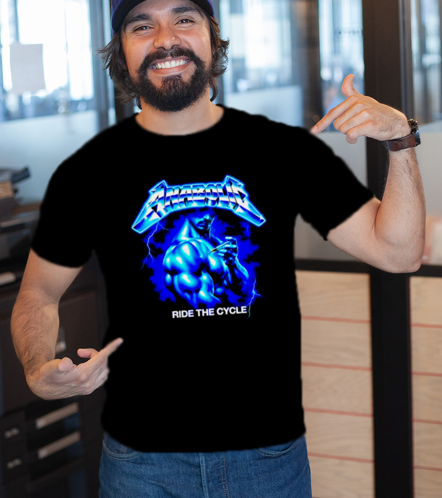 Anabolic Ride The Cycle Bodybuilding Gym Power Muscle Lightning Bodybuilder T-Shirt