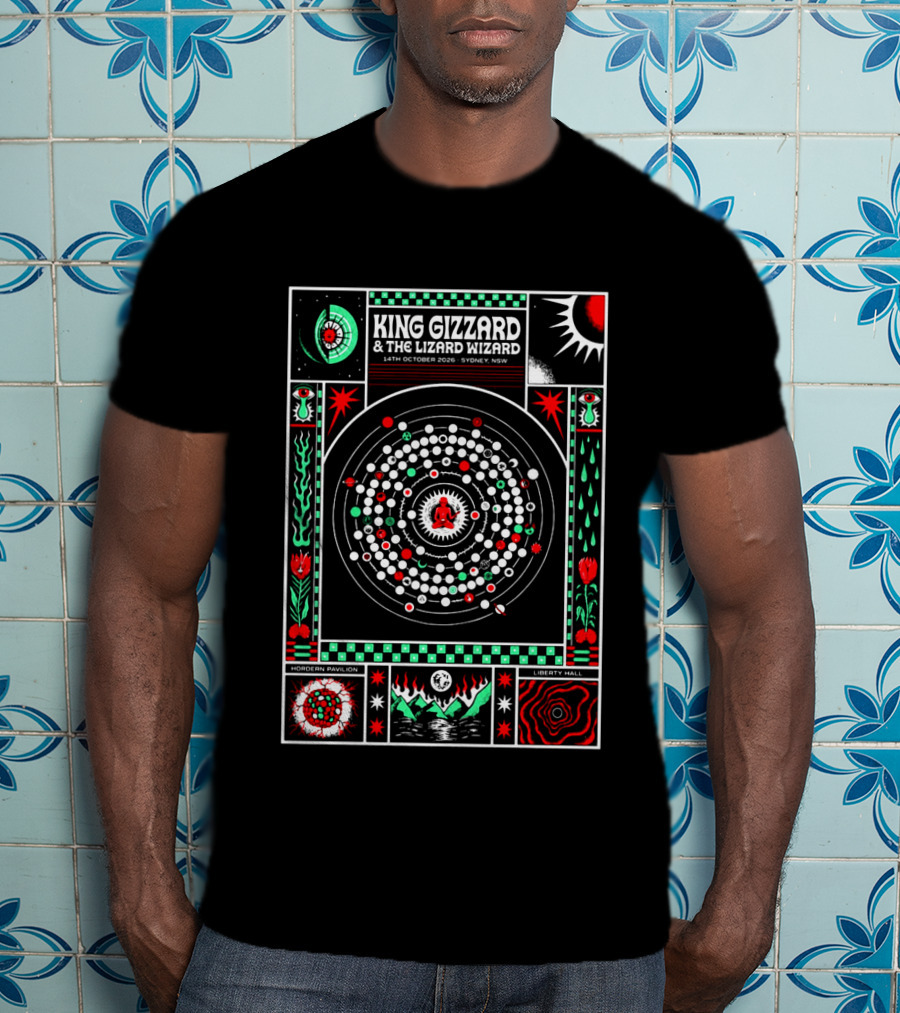 King Gizzard And The Lizard Wizard Sydney 14th October 2026 Morden Pavilion Liberty Hall T-Shirt
