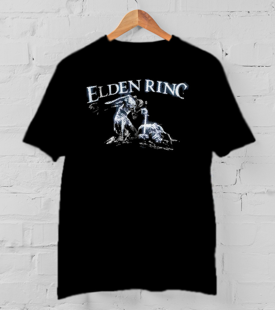 Dark Souls Welcome Skateboards Elden Ring Tarnished Knight Battle T-Shirt